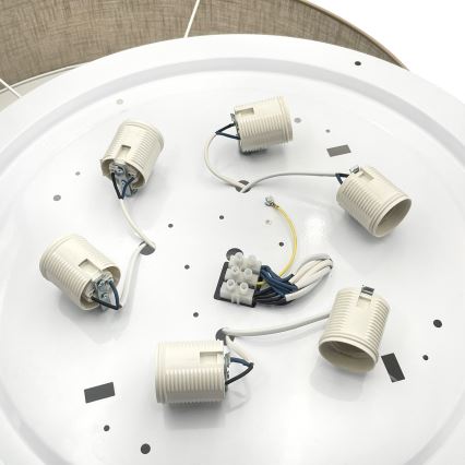 BRILAGI - LED-taklampa SIRIJA 6xE27/15W/230V Ø 80 cm beige