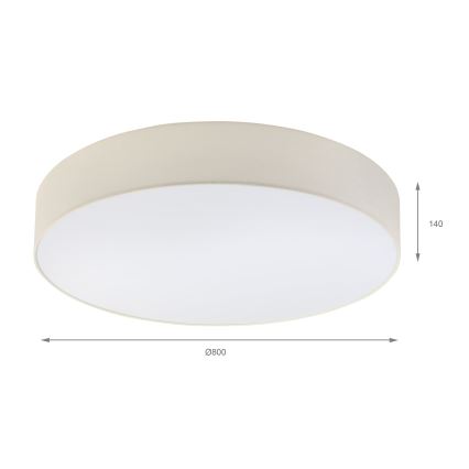 BRILAGI - LED taklampa SIRIJA 6xE27/15W/230V Ø 80 cm krämfärgad