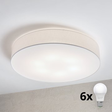 Brilagi - LED-taklampa SIRIJA 6xE27/15W/230V Ø 80 cm vit