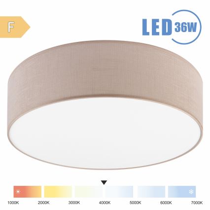 Brilagi - LED taklampa SIRIJA LED/36W/230V diameter 45 cm beige