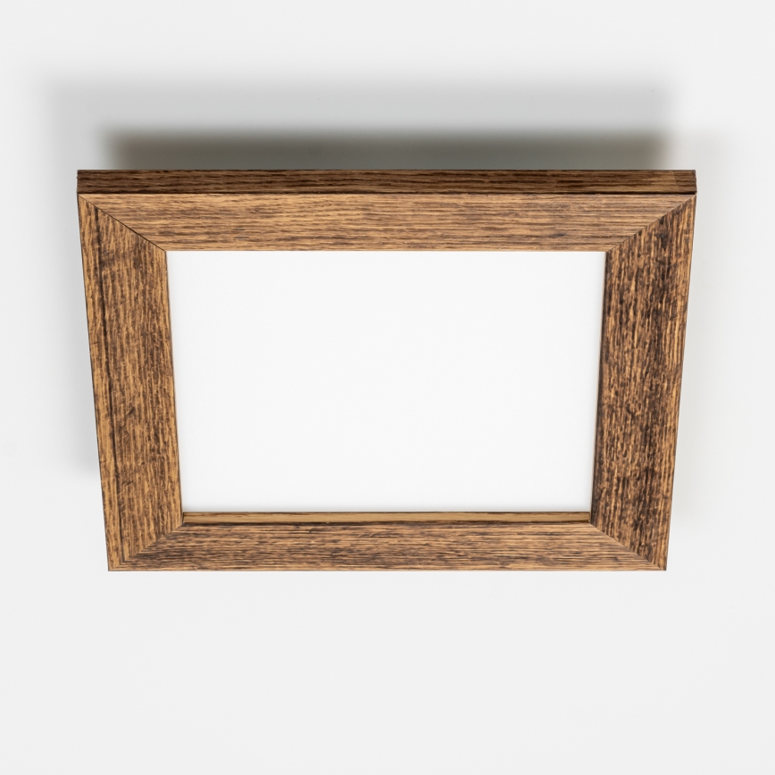 Brilagi - LED taklampa SLIMFRAME WOOD LED/25W/230V 34x34 cm brun
