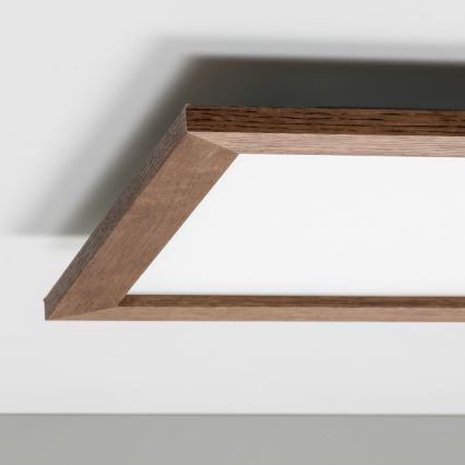 Brilagi - LED taklampa SLIMFRAME WOOD LED/36W/230V 49,5x49,5 cm mörkbrun