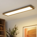 Brilagi - LED taklampa SLIMFRAME WOOD LED/58W/230V 124x34 cm brun