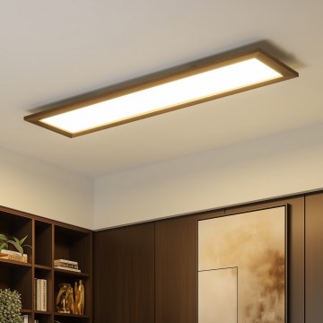 Brilagi - LED taklampa SLIMFRAME WOOD LED/58W/230V 124x34 cm mörkbrun