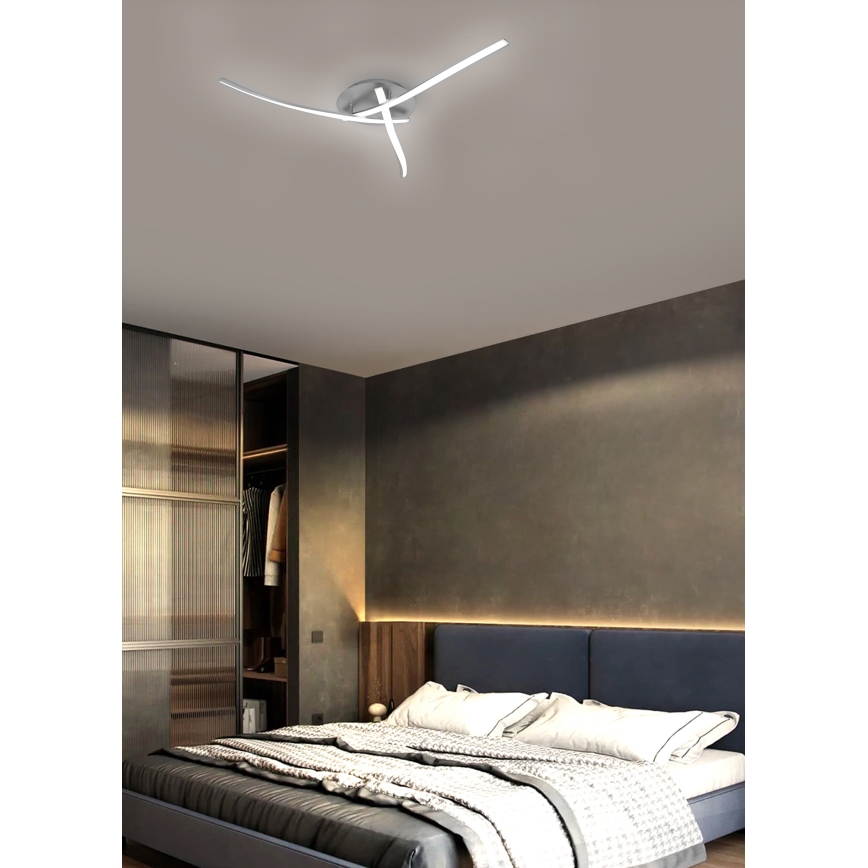 Brilagi - LED taklampa STRIPES LED/24W/230V diam. 64 cm silverfärgad