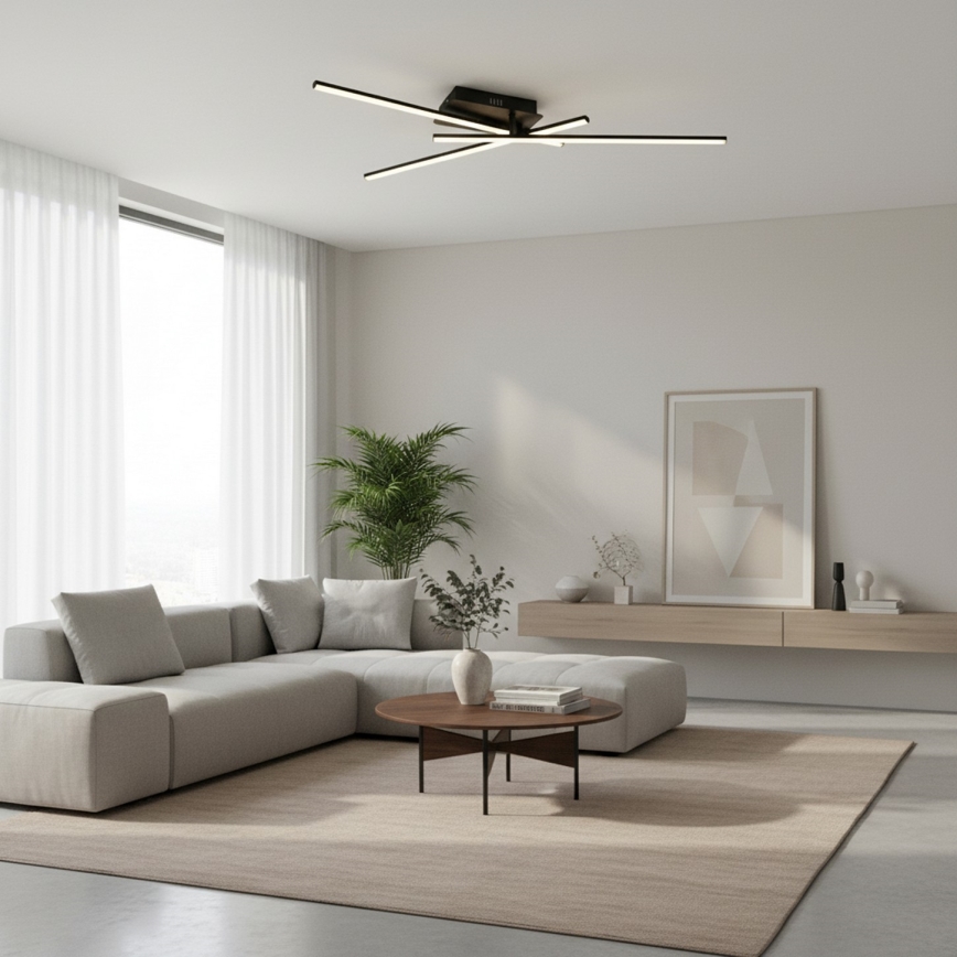 Brilagi - LED-taklampa STRIPES LED/30W/230V 51x78 cm svart