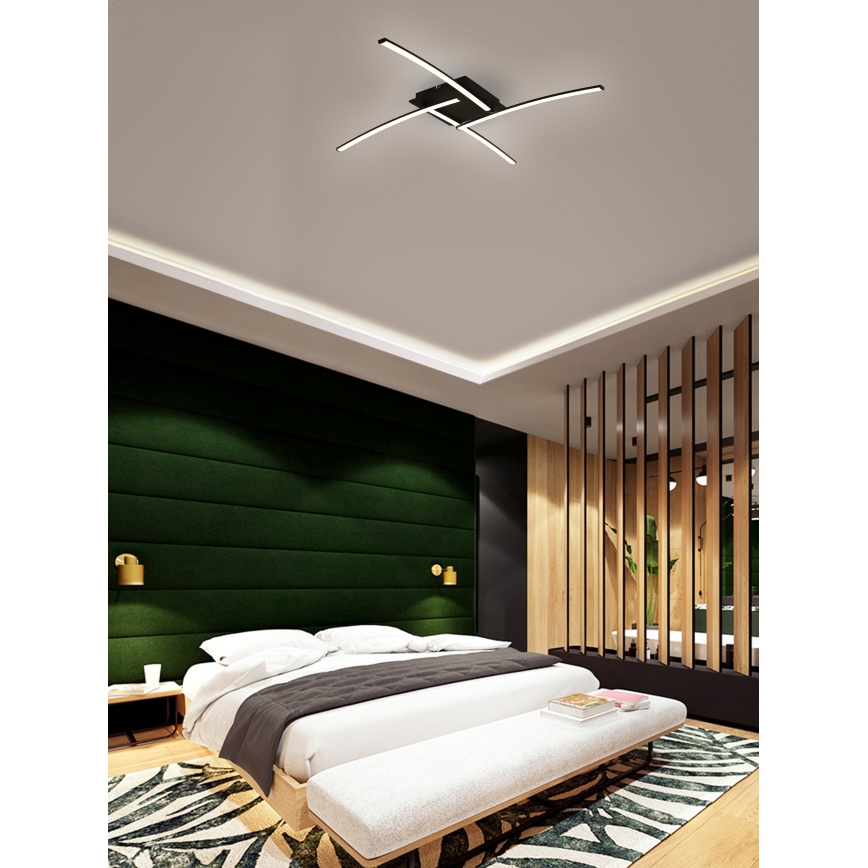 Brilagi - LED taklampa STRIPES LED/32W/230V 69x69 cm svart