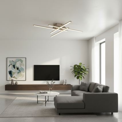 Brilagi - LED taklampa STRIPES LED/37W/230V 68x68 cm silver