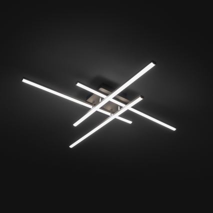 Brilagi - LED taklampa STRIPES LED/37W/230V 68x68 cm silver