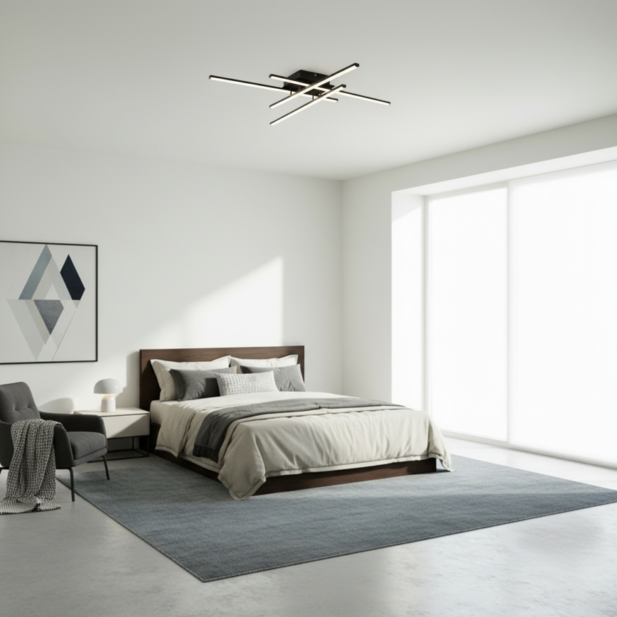 Brilagi - LED taklampa STRIPES LED/37W/230V 68x68 cm svart