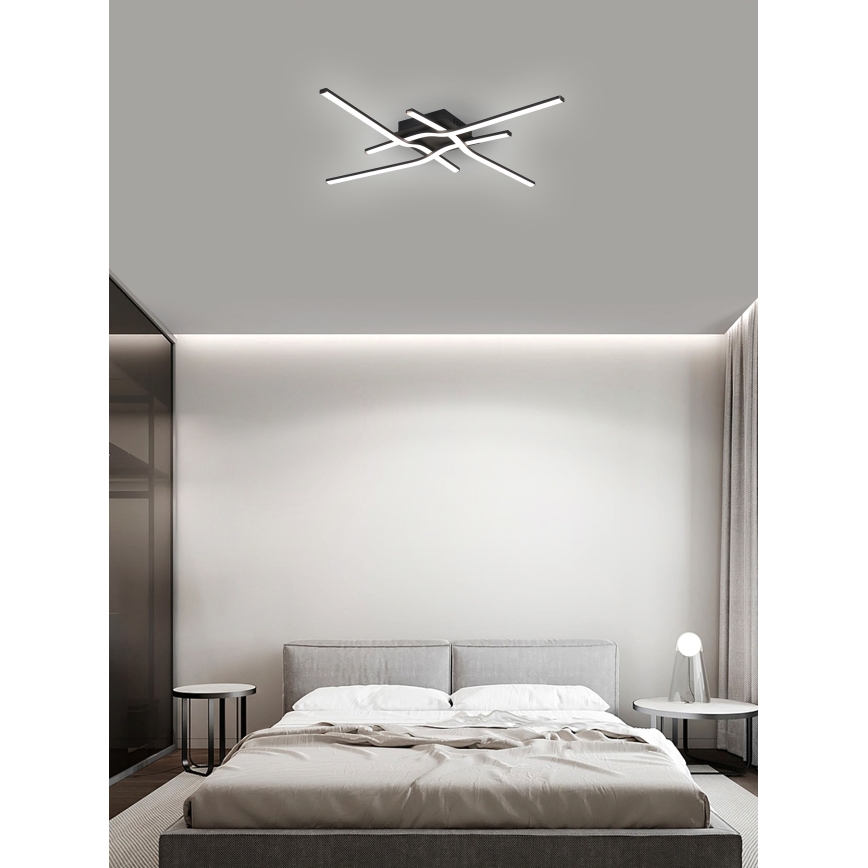 Brilagi - LED taklampa STRIPES LED/38W/230V 68x68 cm svart