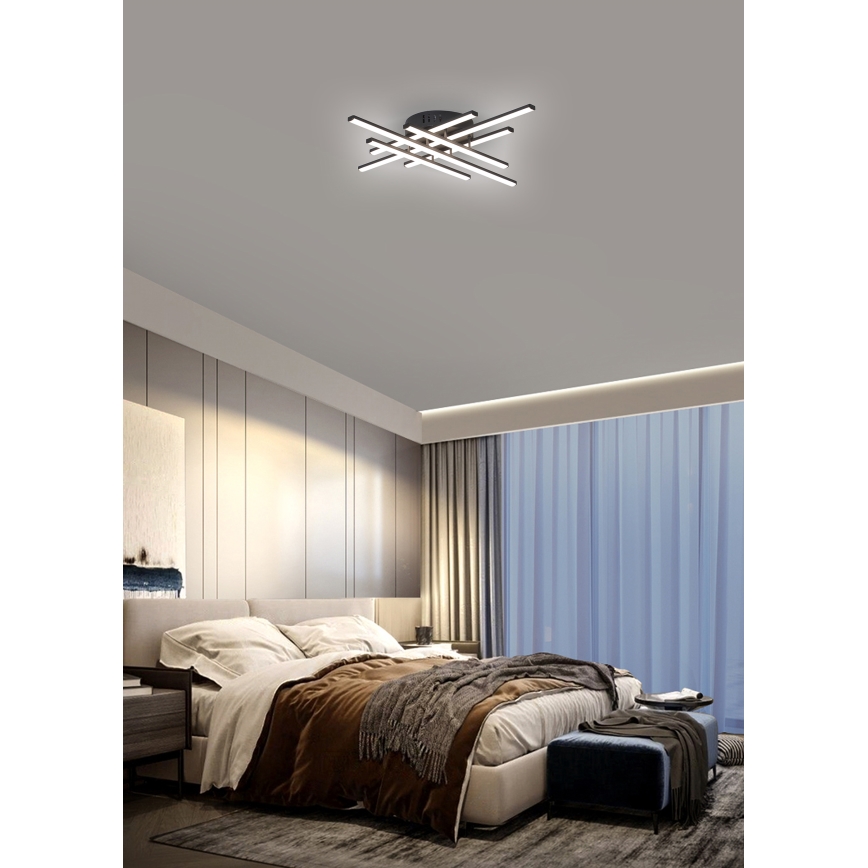 Brilagi - STRIPES LED takarmatur, 42W/230V, 51x51 cm, svart
