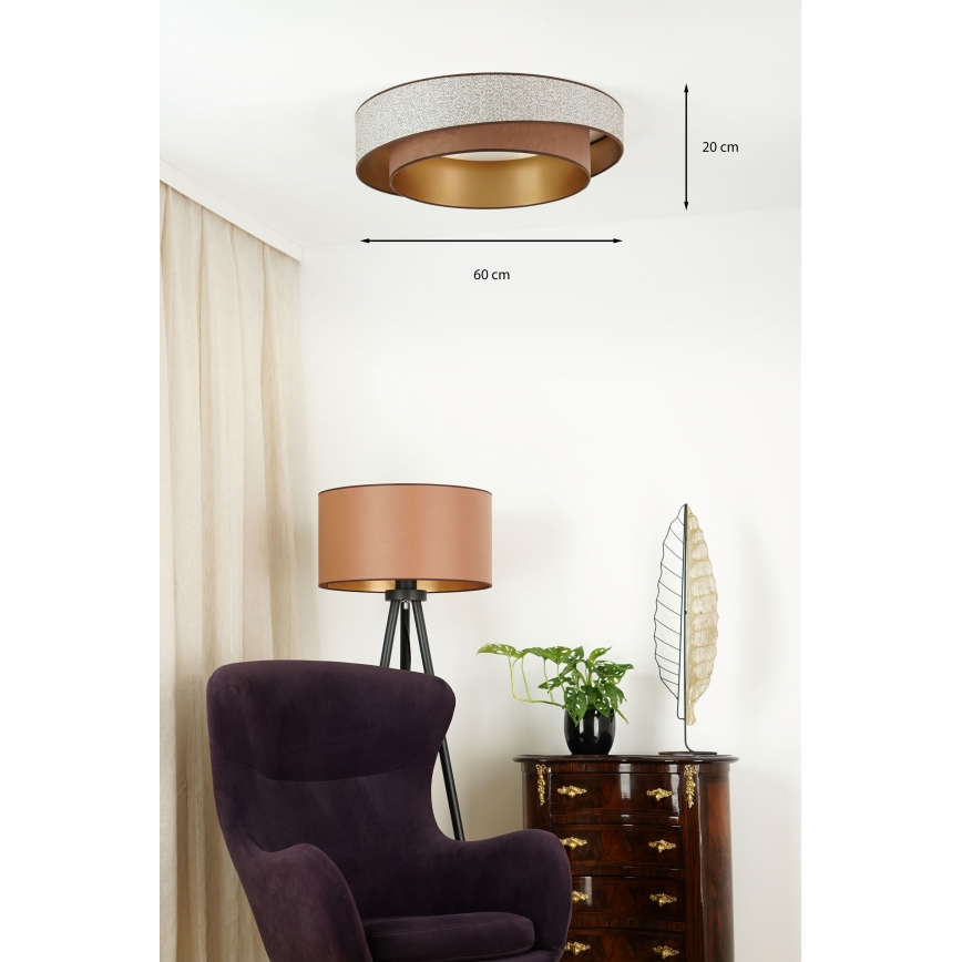 Brilagi - LED taklampa VEGAS SHINE LED/24W/230V diameter 60 cm brun