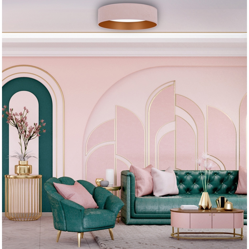 Brilagi - LED Taklampa VELVET LED/24W/230V Ø 40 cm 3000/4000/6400K rosa/guld