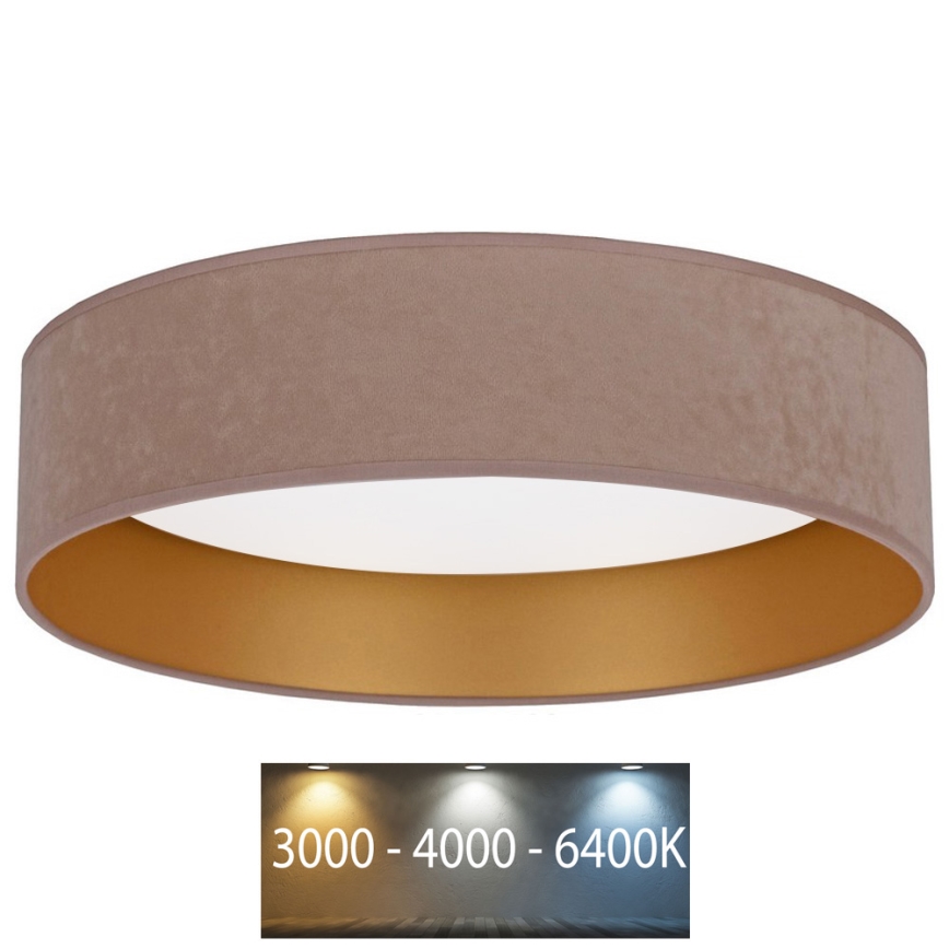 Brilagi - LED Taklampa VELVET LED/24W/230V Ø 40 cm 3000/4000/6400K beige/guld