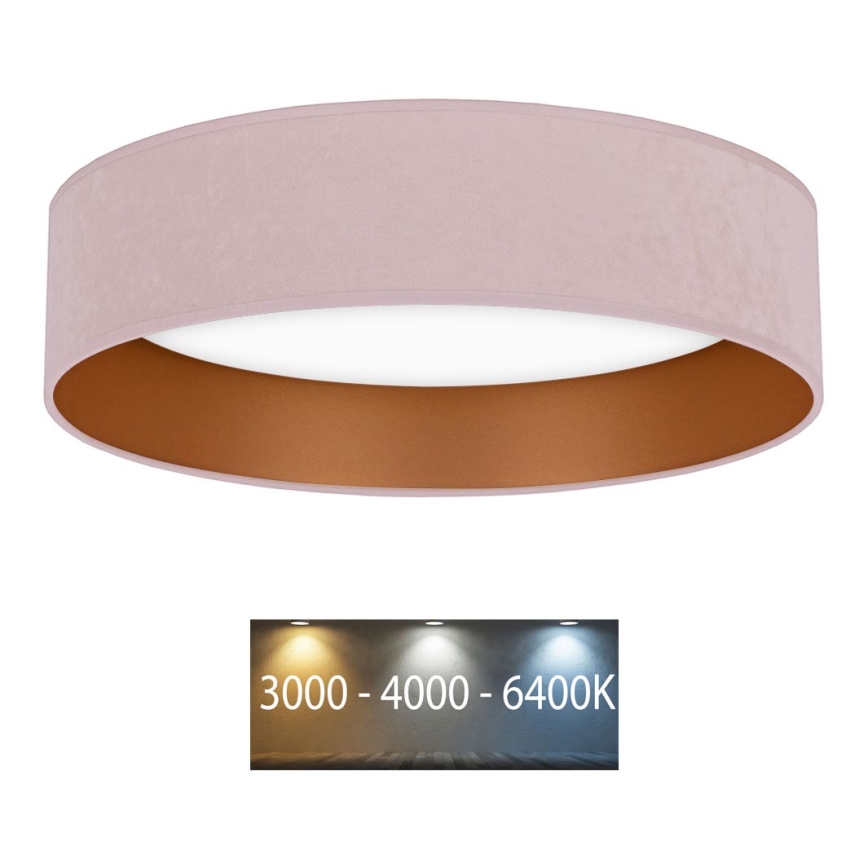 Brilagi - LED Taklampa VELVET LED/24W/230V Ø 40 cm 3000/4000/6400K rosa/guld