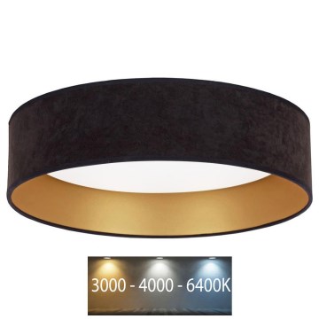 Brilagi - LED Taklampa VELVET LED/24W/230V Ø 40 cm 3000/4000/6400K svart/guld