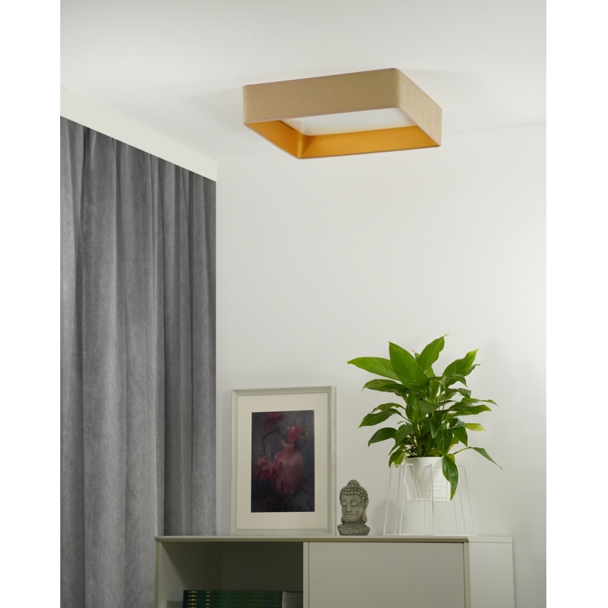 Brilagi - LED-taklampa VELVET SQUARE LED/24W/230V 43x43 cm beige