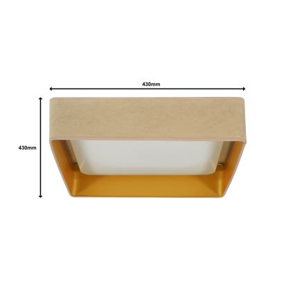 Brilagi - LED-taklampa VELVET SQUARE LED/24W/230V 43x43 cm beige
