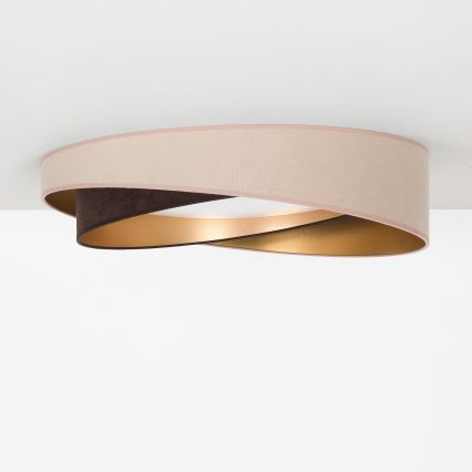 BRILAGI - LED taklampa VELVET TWIST LED/24W/230V 4000K Ø 55 cm beige/brun/guld