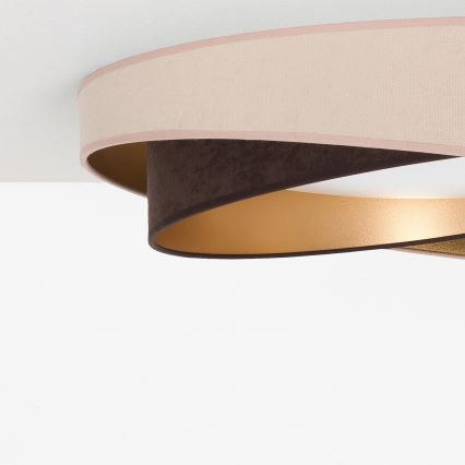 BRILAGI - LED taklampa VELVET TWIST LED/24W/230V 4000K Ø 55 cm beige/brun/guld