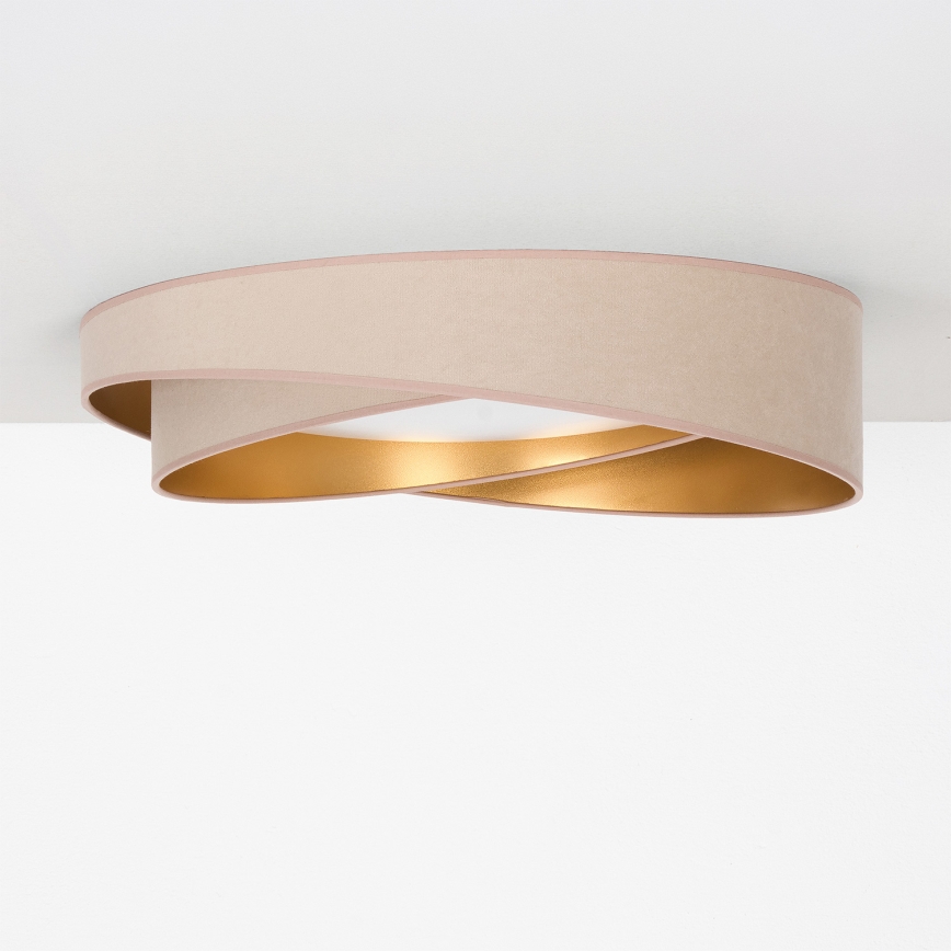 BRILAGI - LED taklampa VELVET TWIST LED/24W/230V 4000K Ø 55 cm beige/guld