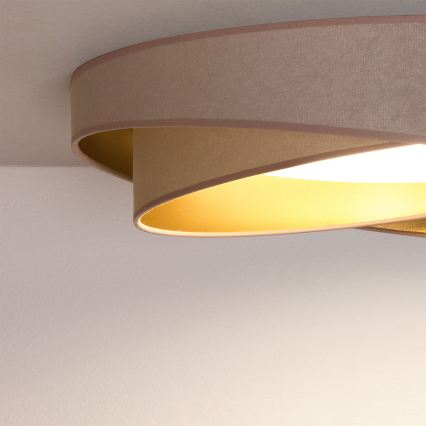 BRILAGI - LED taklampa VELVET TWIST LED/24W/230V 4000K Ø 55 cm beige/guld