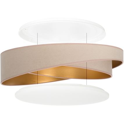 BRILAGI - LED taklampa VELVET TWIST LED/24W/230V 4000K Ø 55 cm beige/guld
