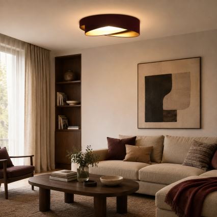 BRILAGI - LED-taklampa VELVET TWIST LED/24W/230V 4000K Ø 55 cm brun/guld