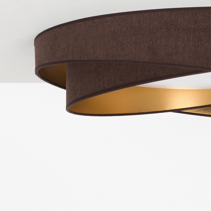 BRILAGI - LED-taklampa VELVET TWIST LED/24W/230V 4000K Ø 55 cm brun/guld