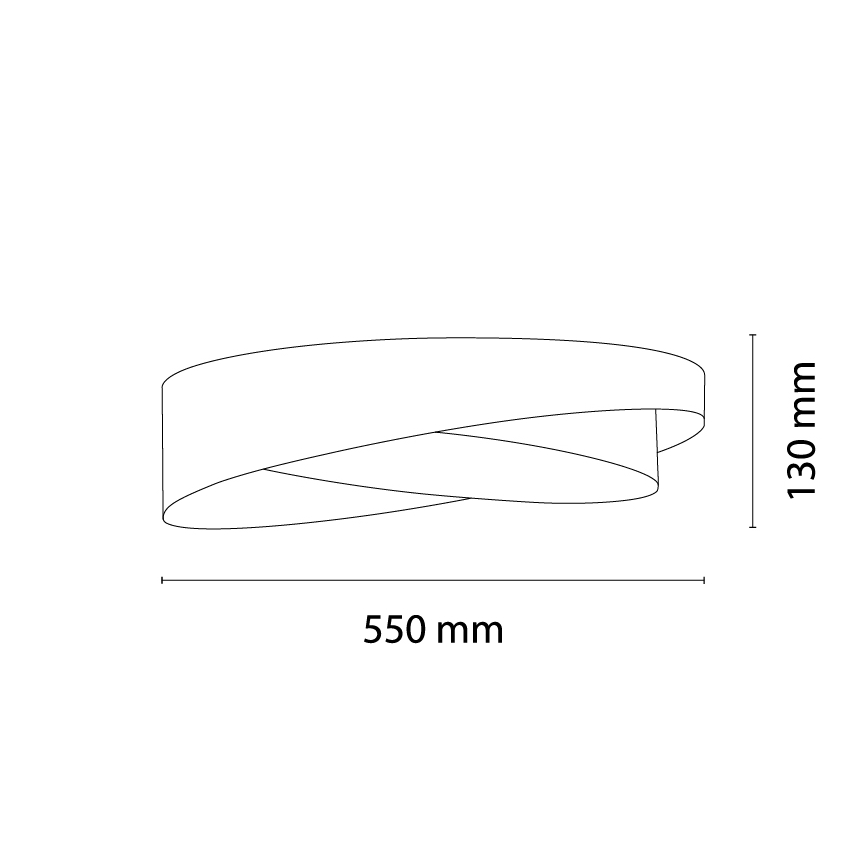 BRILAGI - LED-taklampa VELVET TWIST LED/24W/230V 4000K Ø 55 cm brun/guld