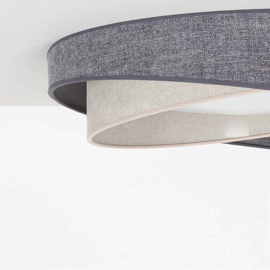 BRILAGI - LED taklampa VELVET TWIST LED/24W/230V 4000K Ø 55 cm grå/krämfärgad