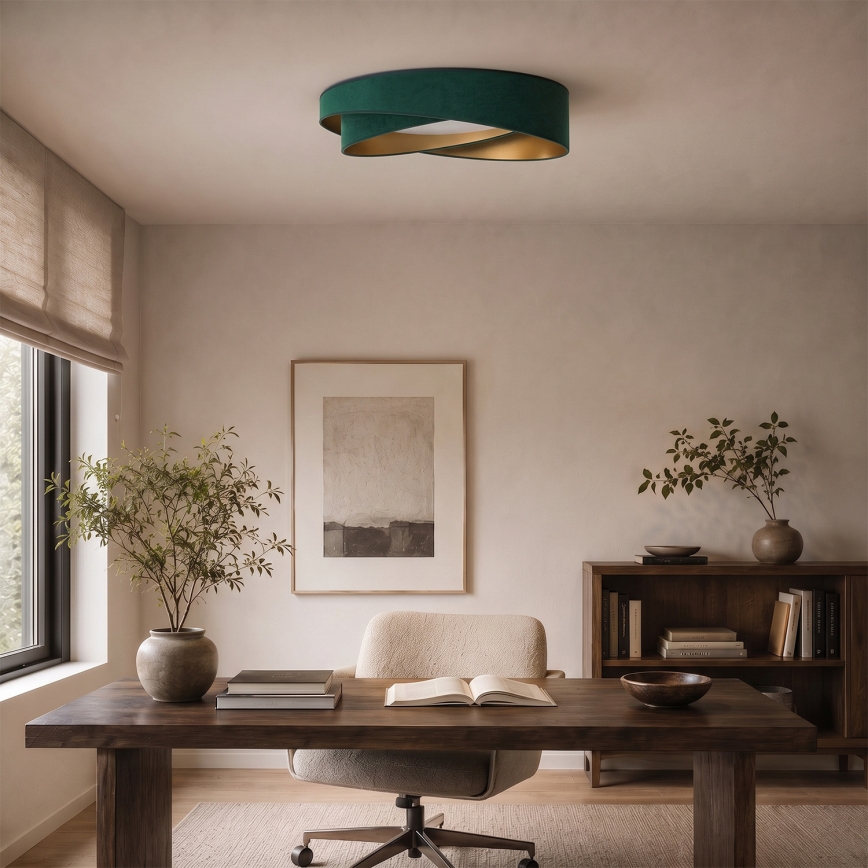 BRILAGI - LED taklampa VELVET TWIST LED/24W/230V 4000K Ø 55 cm grön/guld
