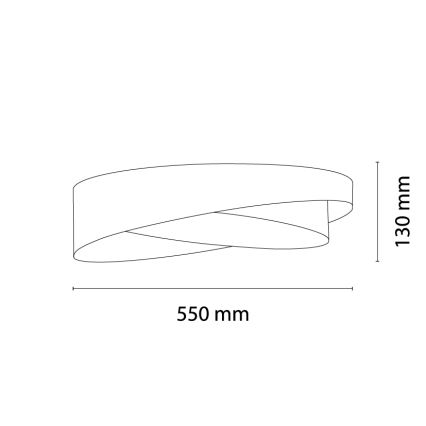 BRILAGI - LED taklampa VELVET TWIST LED/24W/230V 4000K Ø 55 cm grön/guld