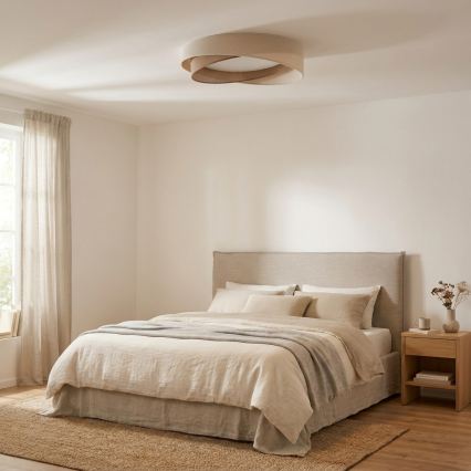 BRILAGI - LED taklampa VELVET TWIST LED/24W/230V 4000K Ø 55 cm krämvit/beige