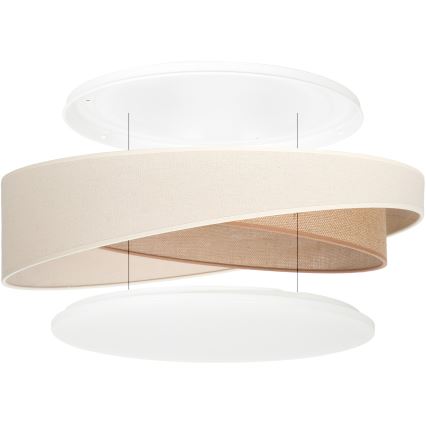 BRILAGI - LED taklampa VELVET TWIST LED/24W/230V 4000K Ø 55 cm krämvit/beige