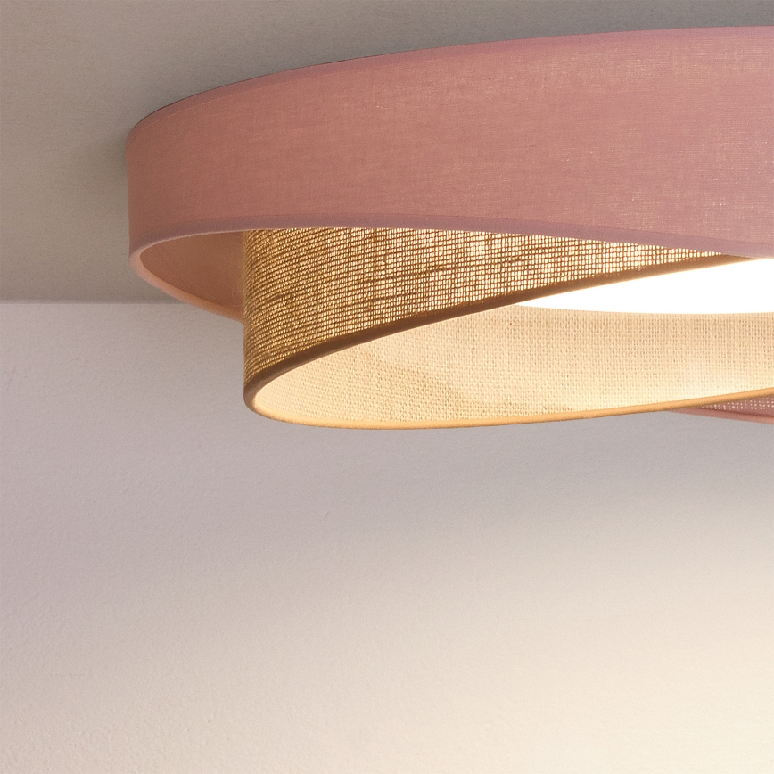 BRILAGI - LED Taklampa VELVET TWIST LED/24W/230V 4000K Ø 55 cm rosa/beige