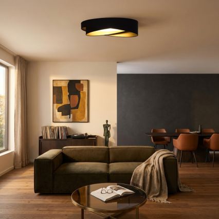 BRILAGI - LED Taklampa VELVET TWIST LED/24W/230V 4000K Ø 55 cm svart/guld
