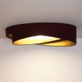 BRILAGI - LED taklampa VELVET TWIST LED/24W/230V 4000K Ø 55 cm vinröd/guld