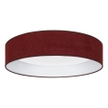BRILAGI - LED-taklampa VELVET VARI LED/24W/230V 3000/4000/6500K Ø45 cm vinröd