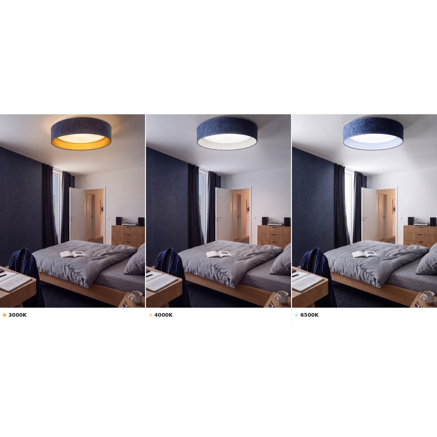 BRILAGI - LED-taklampa VELVET VARI LED/24W/230V 3000/4000/6500K Ø45 cm blå