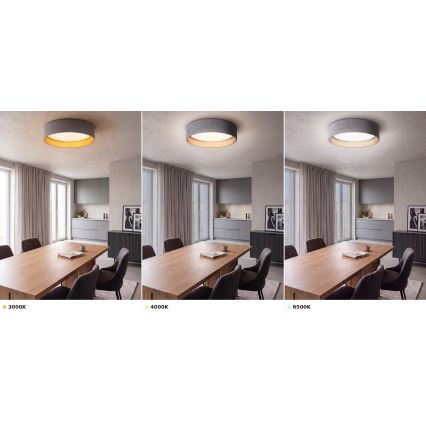 BRILAGI - LED taklampa VELVET VARI LED/24W/230V 3000/4000/6500K Ø 45 cm grå/guld