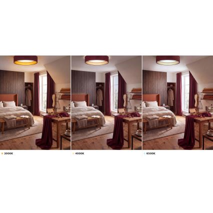 BRILAGI - LED-taklampa VELVET VARI LED/24W/230V 3000/4000/6500K Ø 45 cm vinröd/guld