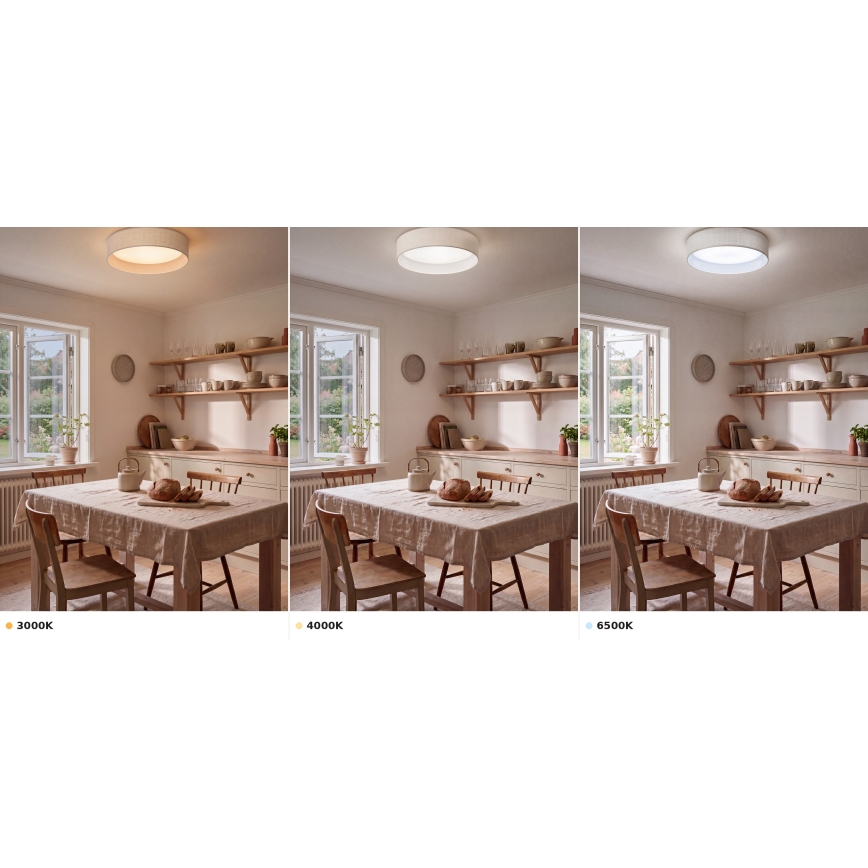BRILAGI - LED taklampa VELVET VARI LED/24W/230V 3000/4000/6500K Ø 45 cm vit
