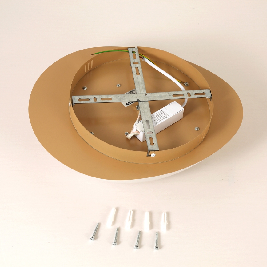 Brilagi - LED-taklampa VISBY WOOD LED/18W/230V Ø 38 cm brun