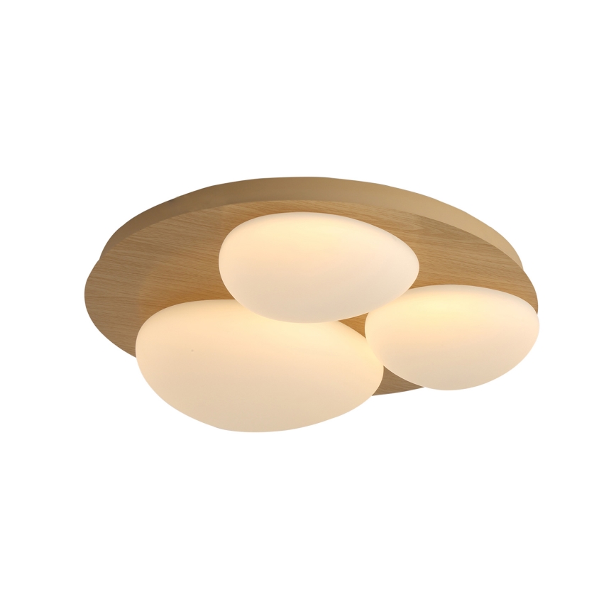 Brilagi - LED-taklampa VISBY WOOD LED/36W/230V Ø 50 cm brun
