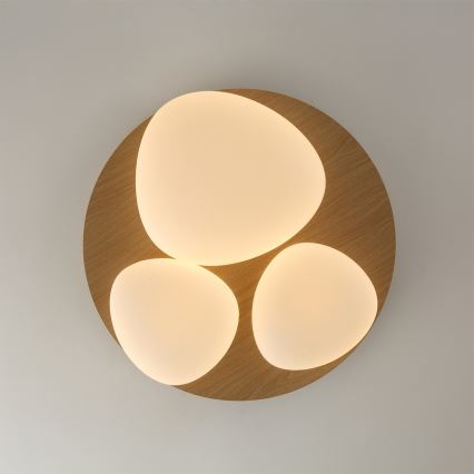 Brilagi - LED-taklampa VISBY WOOD LED/36W/230V Ø 50 cm brun