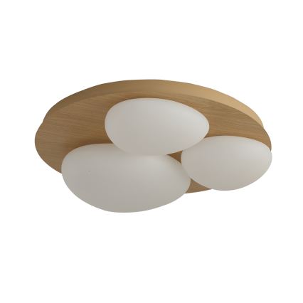 Brilagi - LED-taklampa VISBY WOOD LED/36W/230V Ø 50 cm brun