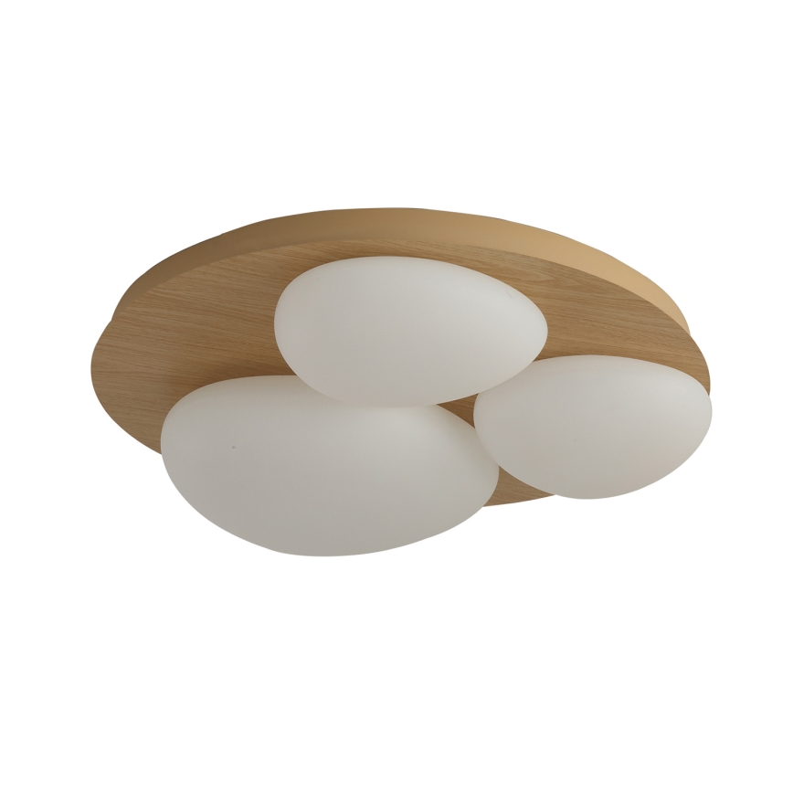 Brilagi - LED-taklampa VISBY WOOD LED/36W/230V Ø 50 cm brun