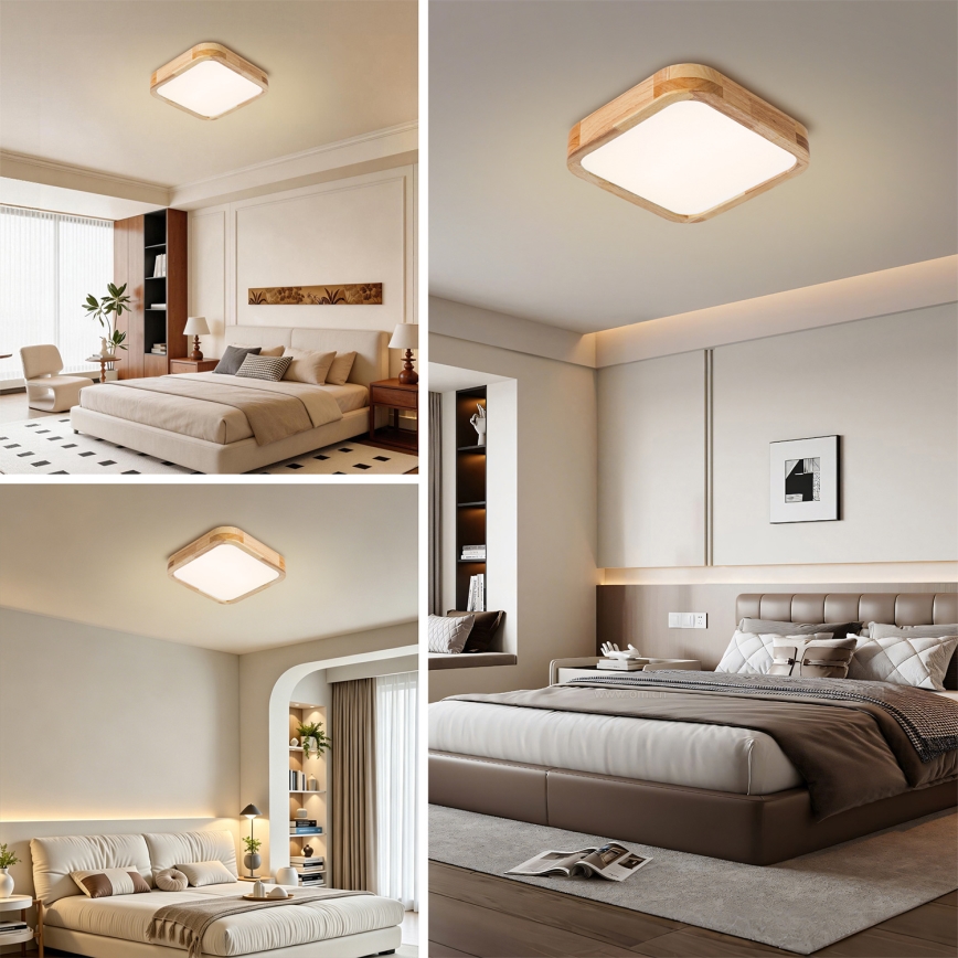 BRILAGI - LED takarmatur WOODLINE SQUARE LED/32W/230V 3000/4000/6000K ek 30x30 cm